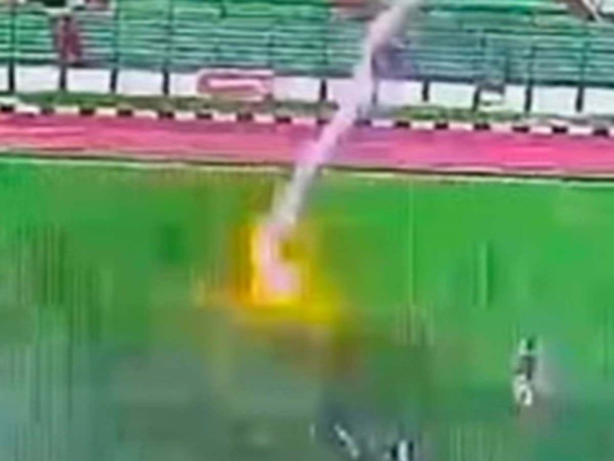Indonesian footballer dies after getting hit by lightning on field [Video]