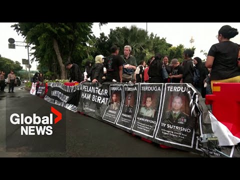 Indonesia election: Human rights activists protest Prabowo’s projected win [Video]