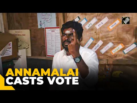 BJP Tamil Nadu President K Annamalai casts vote in Karur for Lok Sabha Elections 2024 [Video]