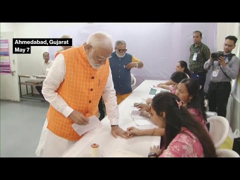 Modi Votes in India’s General Election [Video]