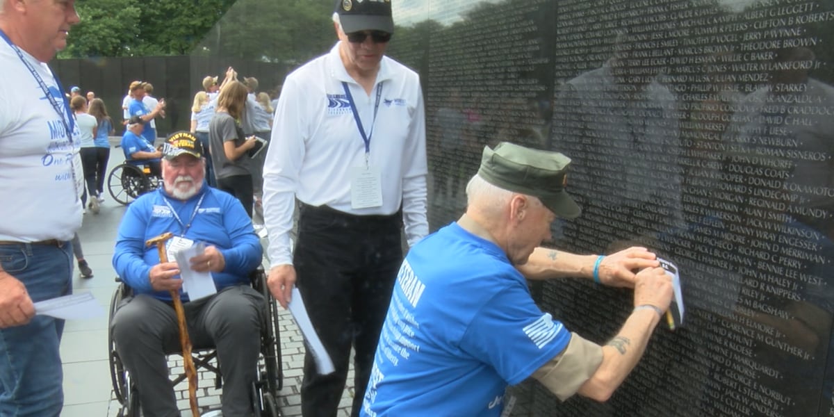 Vietnam veterans on Midwest Honor Flight 18 visit the wars memorial wall [Video]