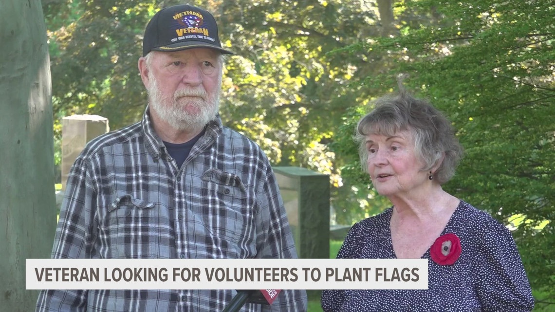 Vietnam Veteran looking for volunteers to plant flags at Grand Rapids cemetery [Video]