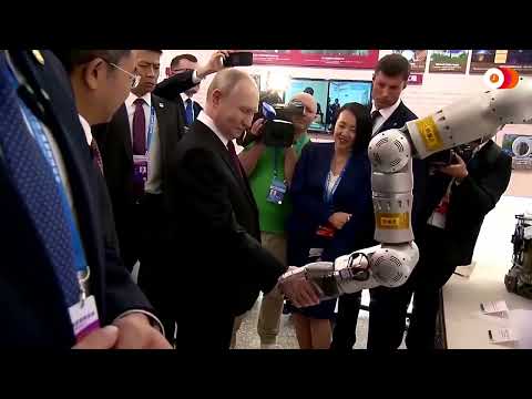 Putin shakes robotic hand at Chinese university | REUTERS [Video]