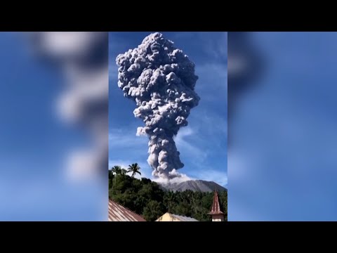 WATCH | Massive column of ash, smoke hovers over erupted volcano in Indonesia [Video]