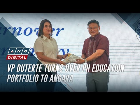 VP Duterte turns over PH education portfolio to Angara | ANC [Video]