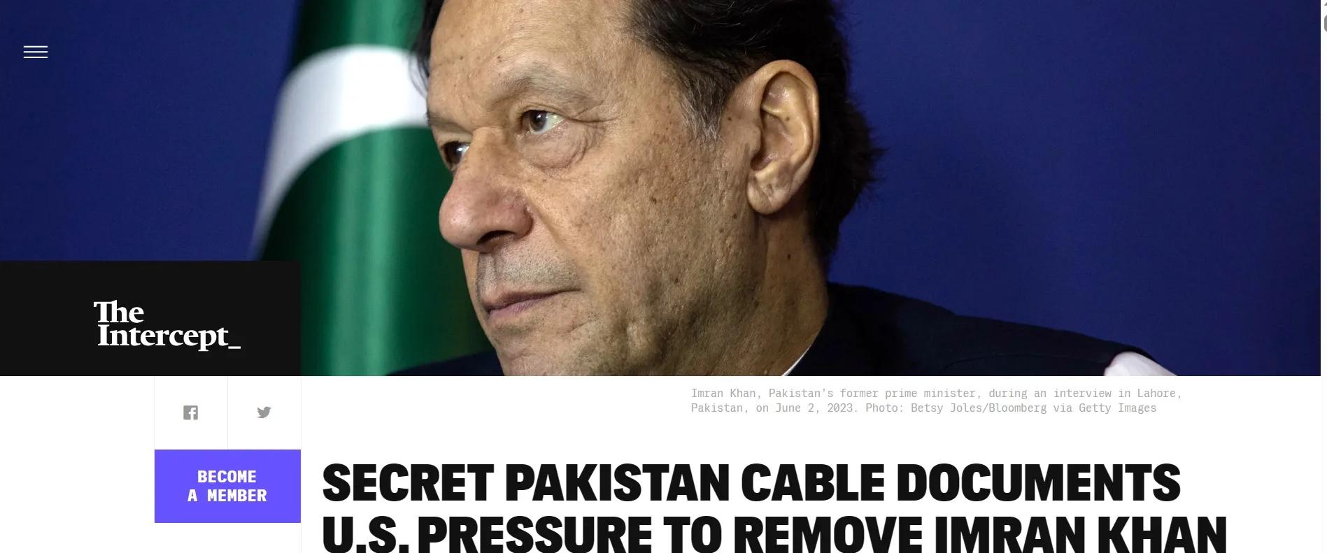 The Story Behind Secrete Pakistan Cable Documents U.S Pressure to Remove Imran Khan [Video]