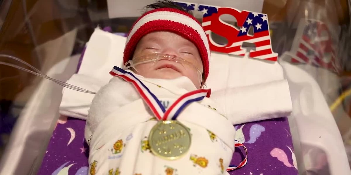 NICU babies get in the spirit of the international games! [Video]